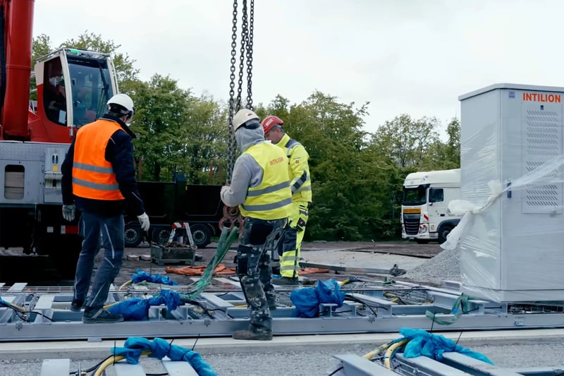 Baustelle mit Fundamentarbeiten 3x2